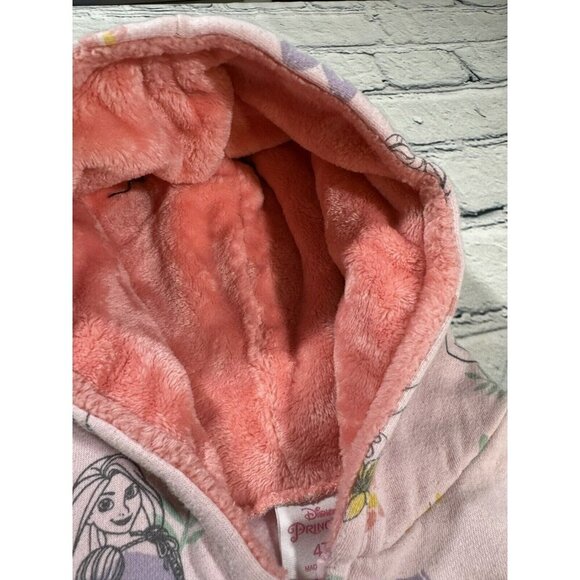 Disney Princesses Girls Hooded Zip Up Sweater Size 4t Pink - Picture 6 of 12